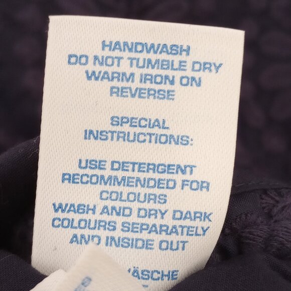 Boden Navy Sheer Embroidered Floral Overlay Sheath Dress - Picture 11 of 11